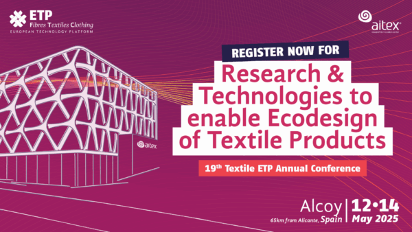 AITEX será anfitrión del 19º Congreso Anual de la Plataforma Tecnológica Europea del Textil y la Confección