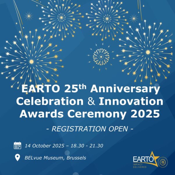 EARTO celebra su gala del 25º aniversario, un encuentro clave para la innovación europea